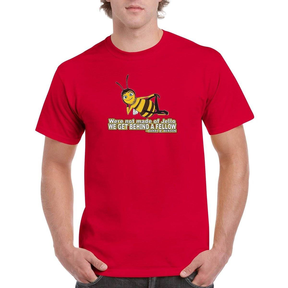 Were not made of Jello - Bee Movie T-Shirt - Bee movie Tshirt - Unisex Crewneck T-shirt Australia Online Color Red / S