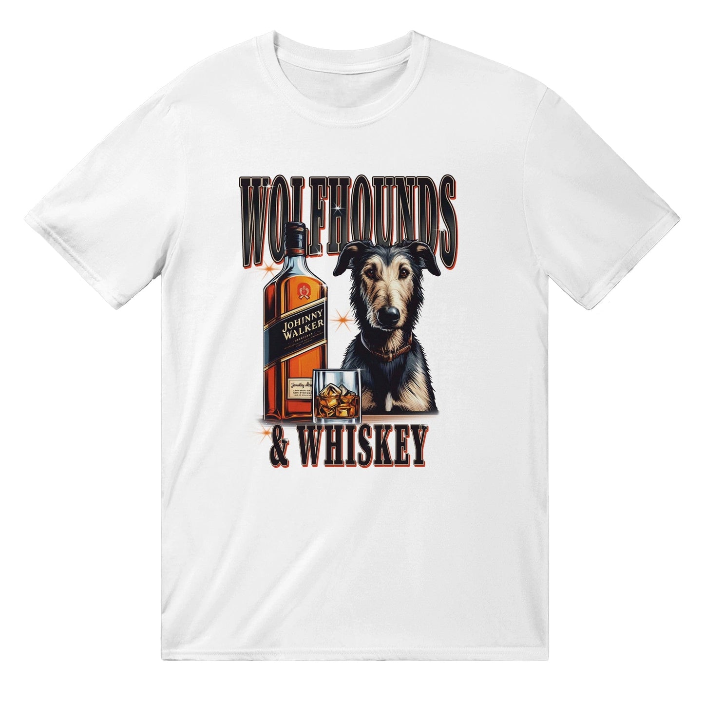 Wolfhounds And Whiskey T-Shirt Australia Online Color White / S