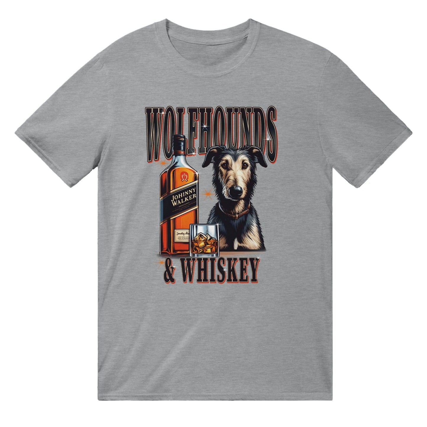 Wolfhounds And Whiskey T-Shirt Australia Online Color Sports Grey / S
