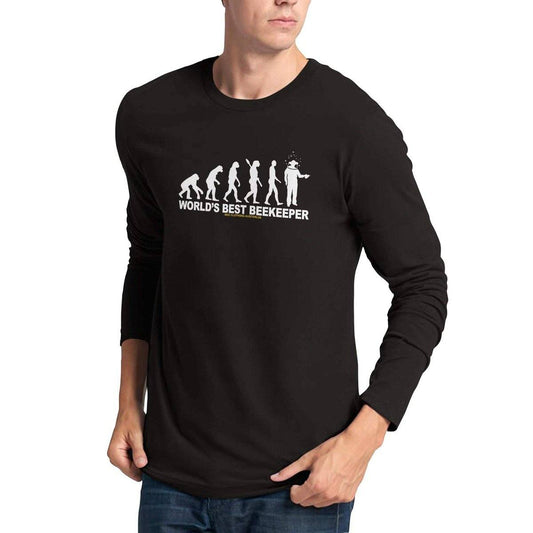 Worlds Best Beekeeper Tshirt - Beekeeper Tshirt -  Premium Unisex Longsleeve T-shirt Australia Online Color Black / S